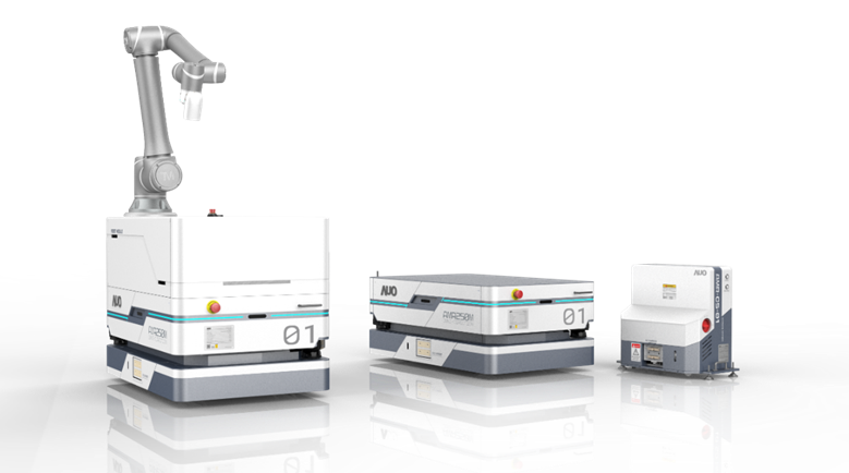 HJC黄金城數位開發的自主式移動機器人（AMR250M），搭配全向輪並結合AI演算法、2D LiDAR、3D攝影機等技術，協助客戶實現產線全自動化